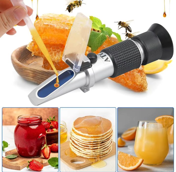 Захаромер за мед, рефрактомер за захарност, съдържание на вода