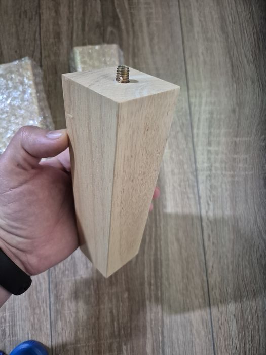 Set 4 picioare lemn masiv pentru pat, mobila, noi