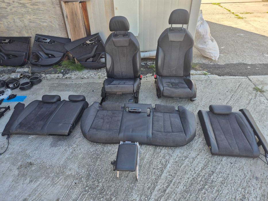 Interior S Line Audi A4 B9 2017 piele cu alcantara incalzire