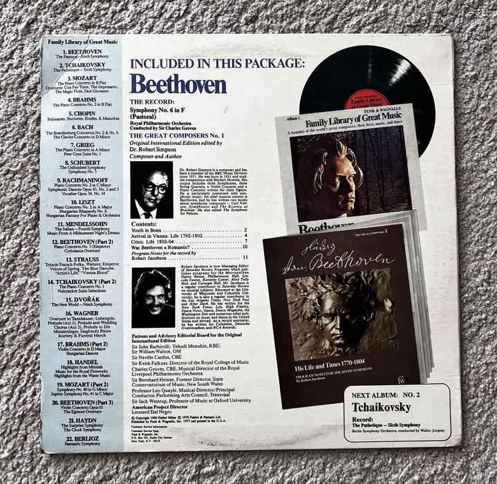 Винтажная Виниловая пластинка Людвиг ван Бетховен