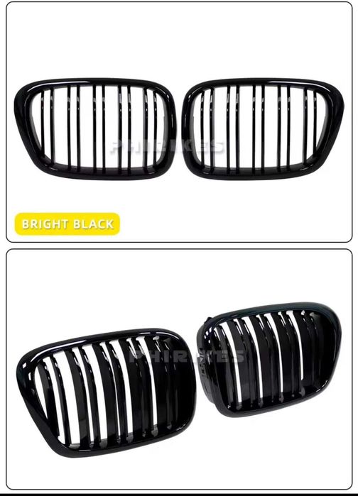Grile Duble M Negru Lucios Bmw Seria 5 E39 1997-2003