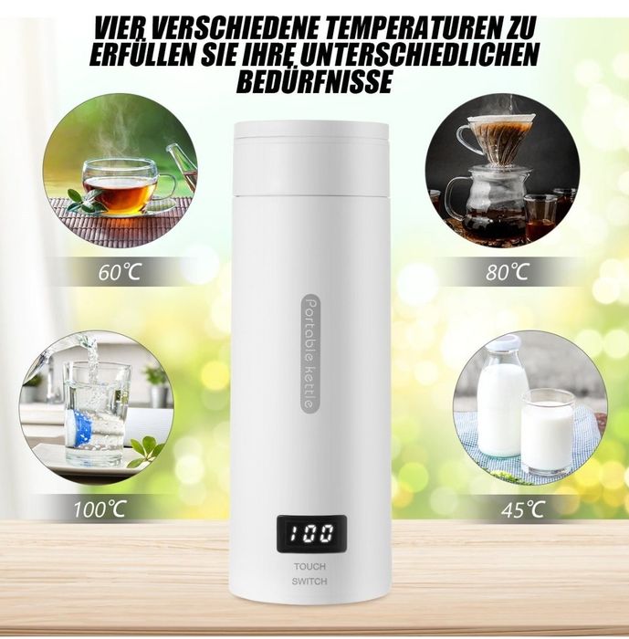 Fierbător de călătorie electric,  mini cană termică 3 în 1Fierbător de