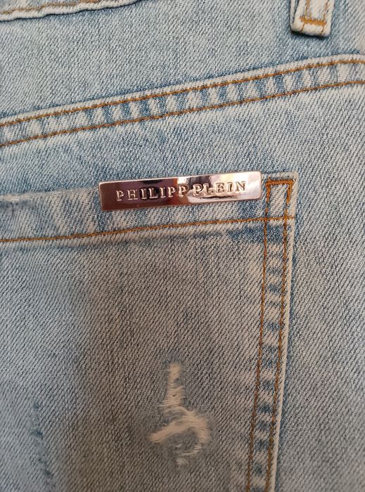PHILIPP PLEIN дамски дънки Boyfriend Cut "Over and Over Again" – нови с етикет