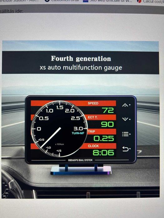 Head Up Display OBD 2 +GPS