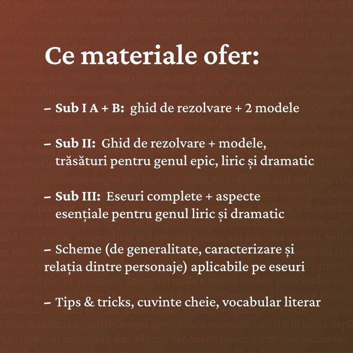 Materiale bacalaureat- limba română