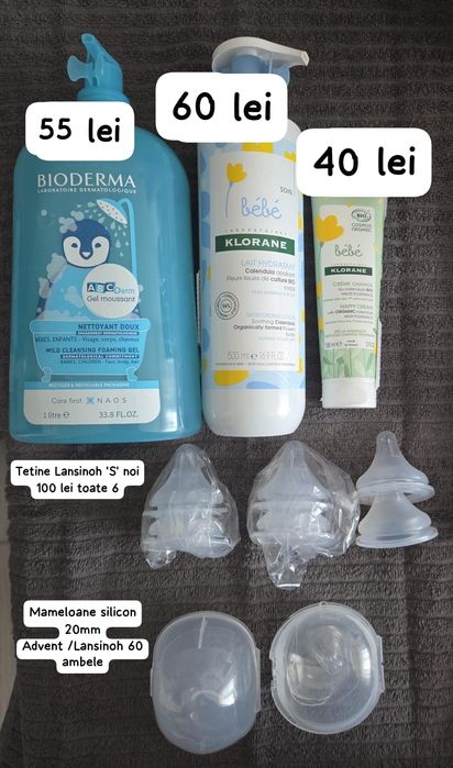 Vând următoarele articole pentru bebelusi