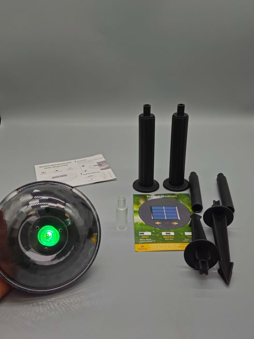 Соларни LED градински лампи с цветно и бяло осветление/2бр.!Топ цена!