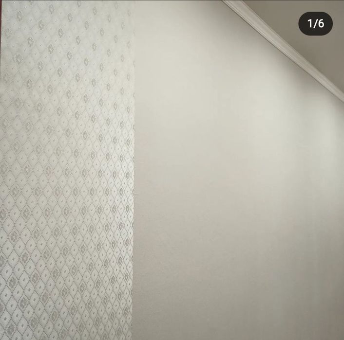 Поклейка обоев галтель Покраска