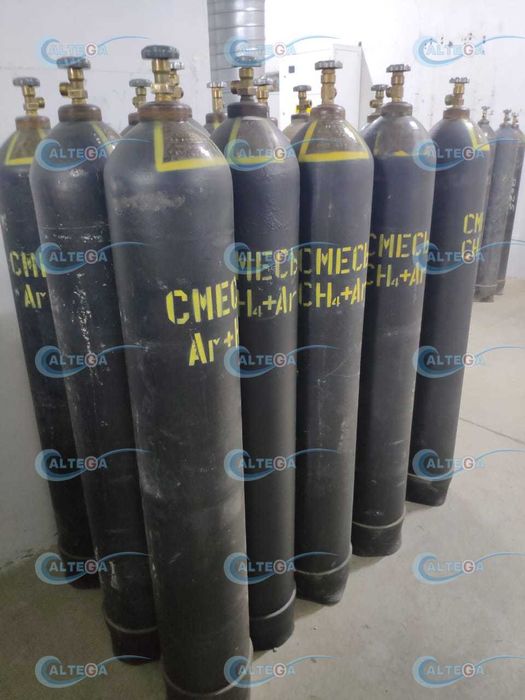 МЕТАН-АРГОНОВАЯ смесь (10% метан, 90% аргон) в баллоне 40 литров.: 3 ...