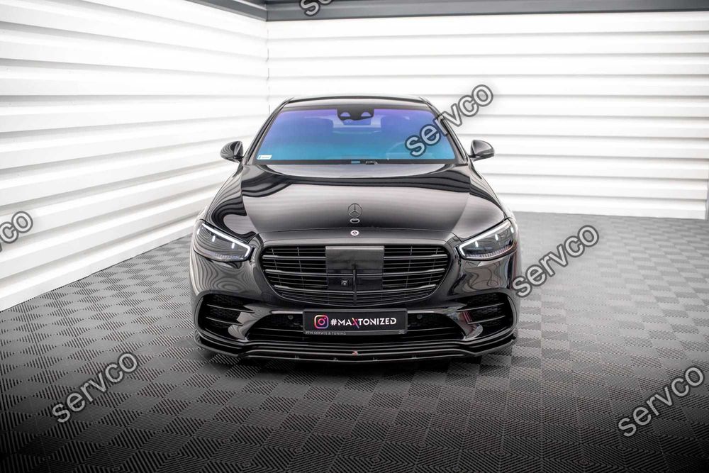 Prelungire lip bara fata Mercedes Benz S Class W223 pachet AMG Line 2020- v1