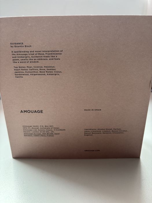 Parfum amouage guidance