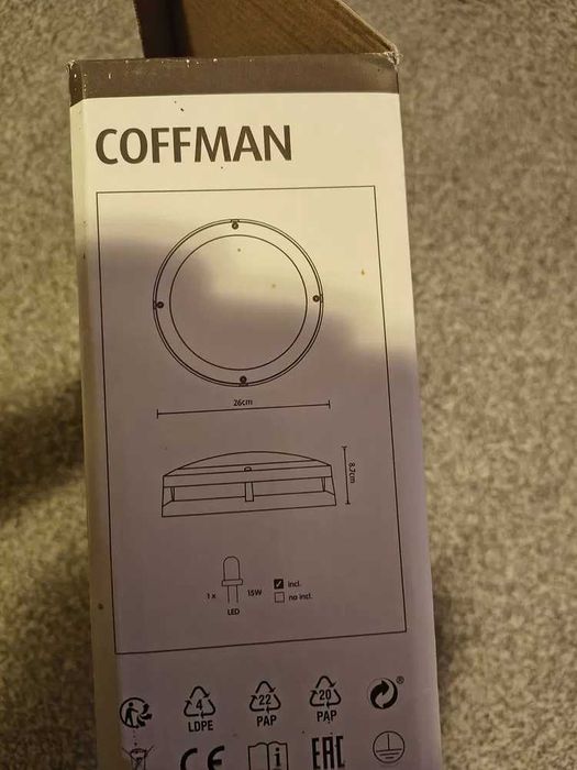 Aplica LED, din metal, culoare antracit