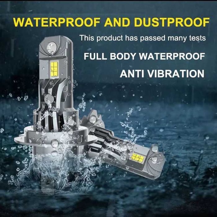 Диодни крушки H7 140W с вграден вентилатор 12/24V