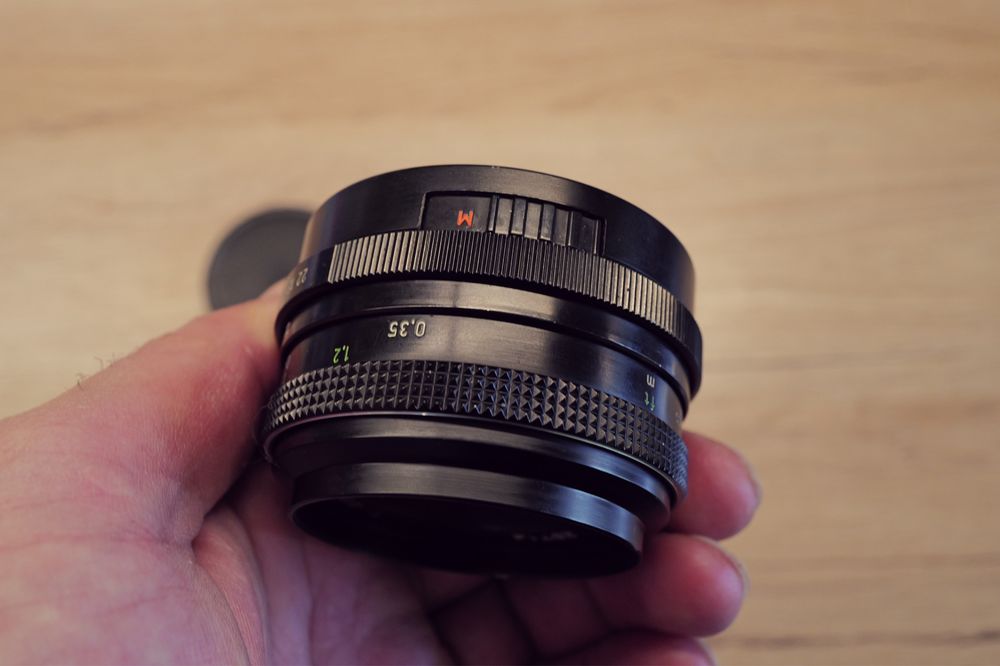 Camera Obiectiv Carl Zeiss Tessar 50mm F2.8 T Aus Jena DDR montura M42