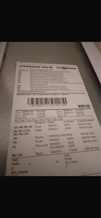 Vand piese centrala Viessmann Vitodens 100,WB1B,35kw