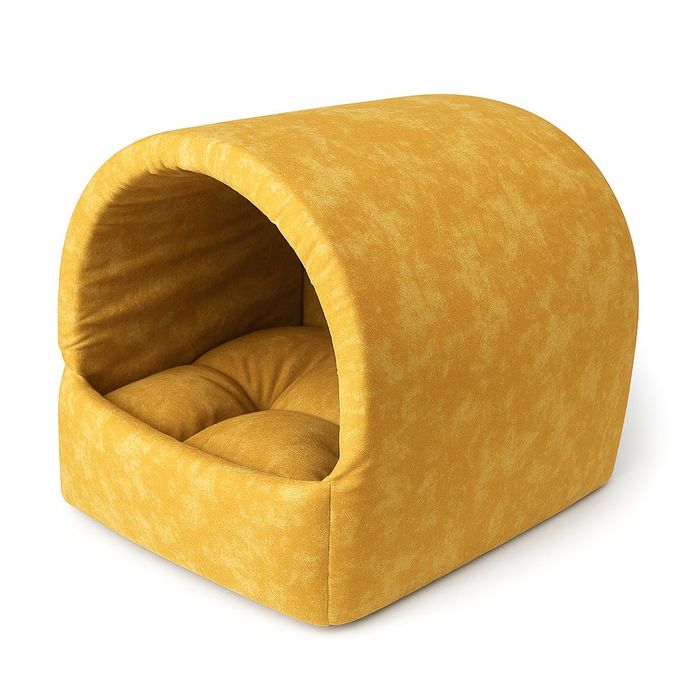 Пухкаво легло-иглу за куче/коте NATALI (Dandelion - Жълто)
