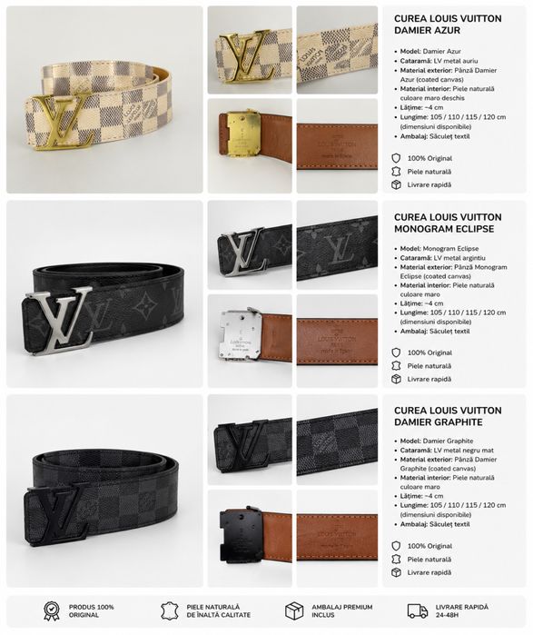 Vand curele Louis Vuitton
