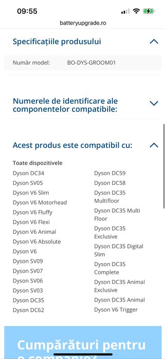 Perie Aspirator Dyson | NOUA