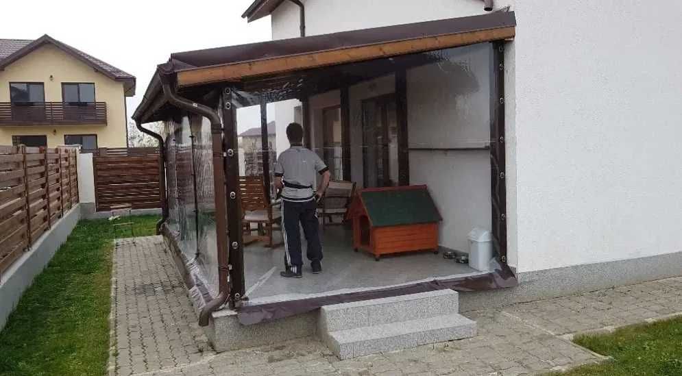 Folie Crystal Transparenta Inchidere Terasa Foisor Rulou Prelata PVC