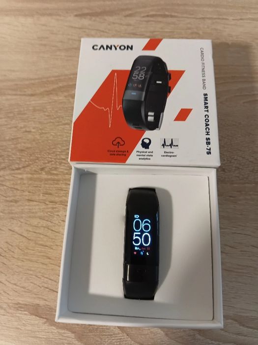 Фитнес гривна Smartwatch Canyon Smart Coach SB-75, Black