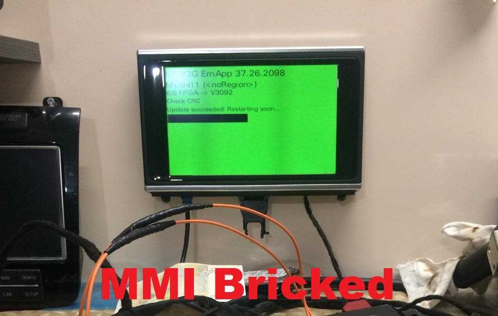Възстановяване Поправяне Ремонт Dead Killed unit recovering Audi Mmi 3g hdd 3gP 3g+ Bricked MMI Mount Error CRC ERROR