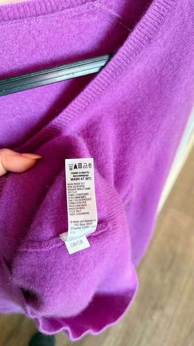 Pulover 100% cașmir / Marks & Spencer / XS - S / impecabil / mov