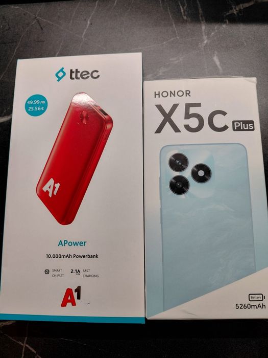 Нови HONOR X5c Plus + 10000 mAh външна батерия
