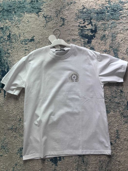 tricou alb chrome hearts