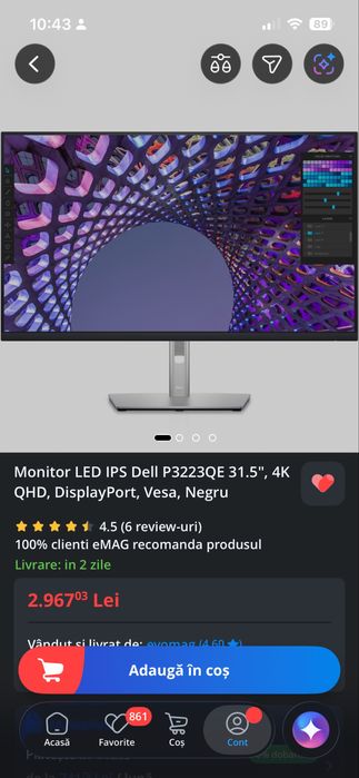 Monitor Dell IPS 4k 32 inch