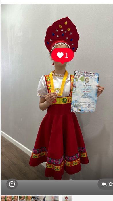 Русский костюм  продам возраст 8-10лет