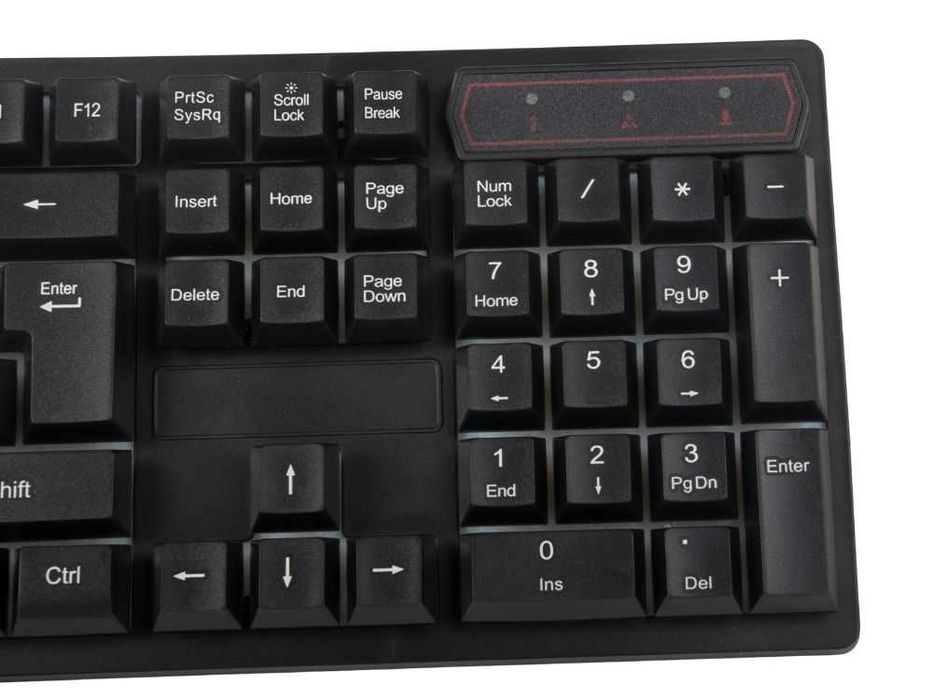 Tastatura gaming iluminata LED RGB silentioasa cu bloc numeric USB