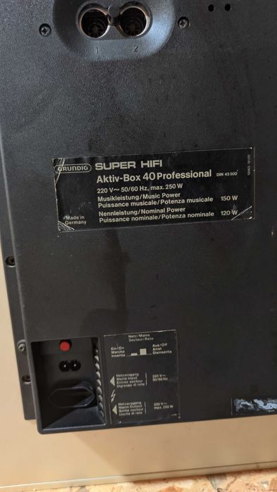 Boxe Active de Legendă Grundig Super HiFi Aktiv-Box 40 Professional