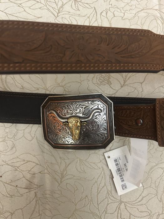 Curea de piele naturala tip Cowboy