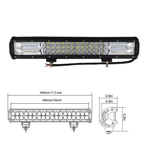 Led Bar 252w, prinderi glisante, spot si flood