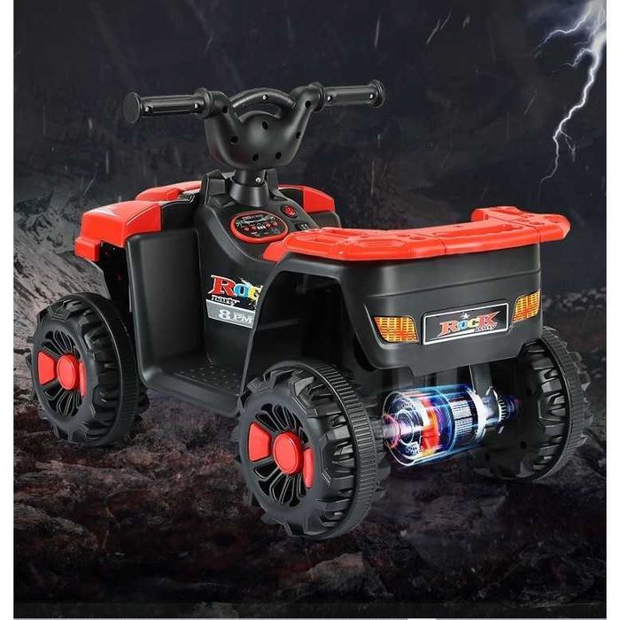 ATV pentru copii cu Acumulator, Sistem Anti-Rasturnare, Sistem de Lumini si Sunet, 2-5 Ani, 70 x 43 x 48 cm, Rosu