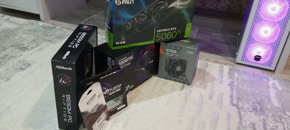 Мощный игровой компьютер на RTX 5060ti  Ryzen 7500f