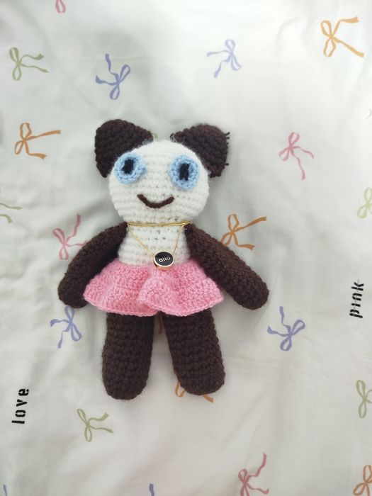 Вязаная игрушка кошка