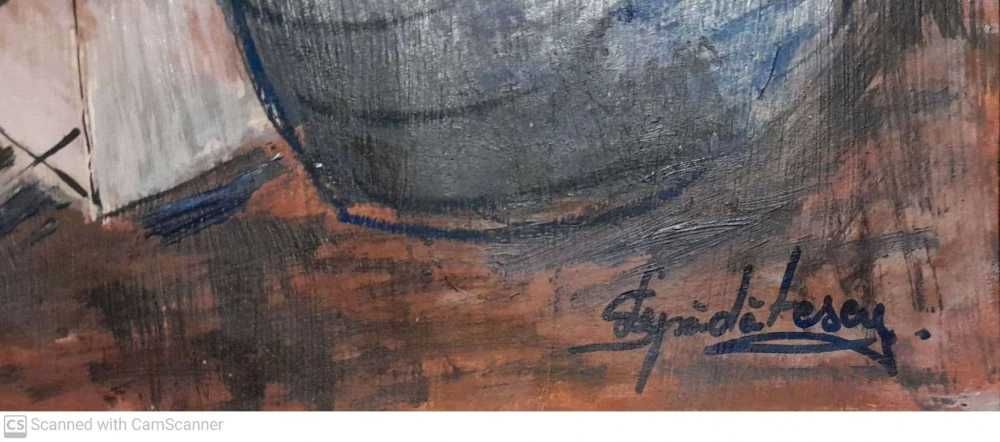 tablou Compozitie, ulei pe carton 60x45 cm Simona Lepadatescu