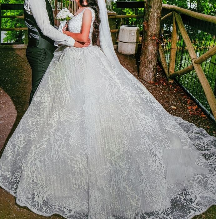 Булченска рокля(корона токчета и воал)след химическо изпиране