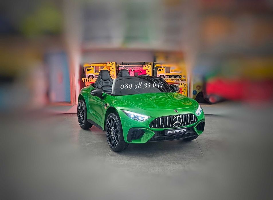 ТОП ЦЕНА!НОВО!Акумулаторна кола Mercedes SL63 AMG с 12V,МЕКИ ГУМИ,USB