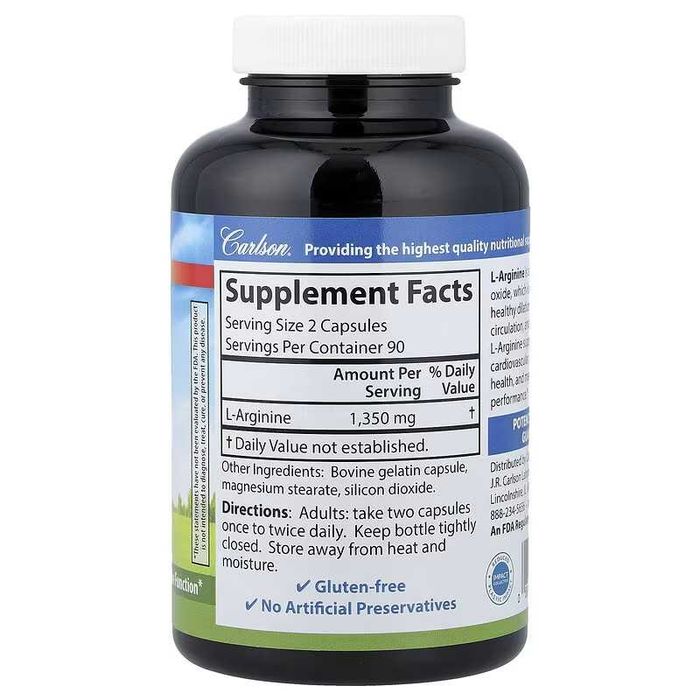 Carlson L-Arginine L-аргинин L - Arginine L - аргинин