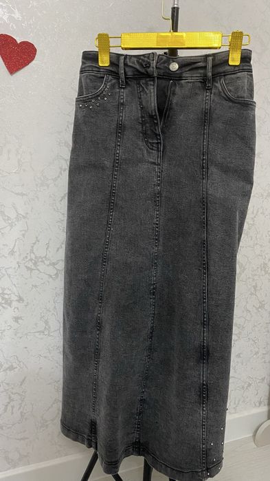 jinsi yubka джинси юбка женская со стразами