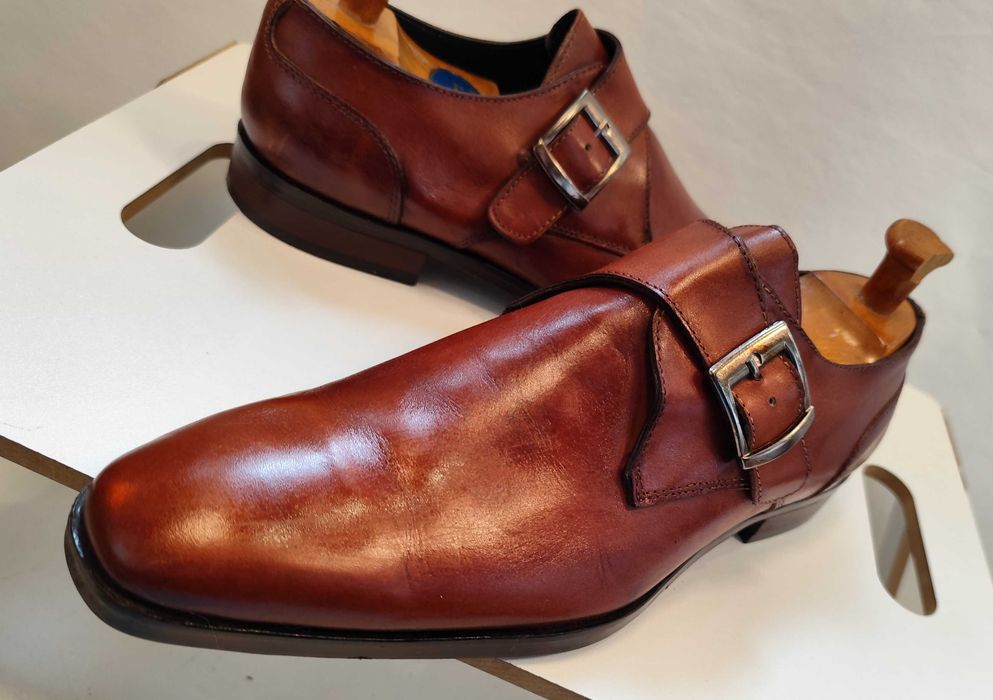 Pantofi monk 42.5 43 de lux Daniel Kenneth piele naturala lucrati man
