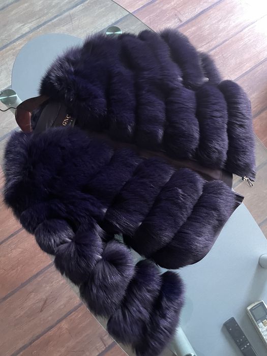 Дамско палто естествена кожа лисица