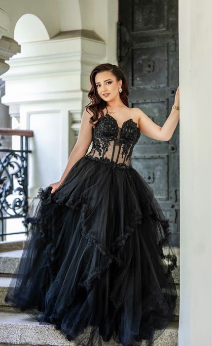 Черна официална  рокля