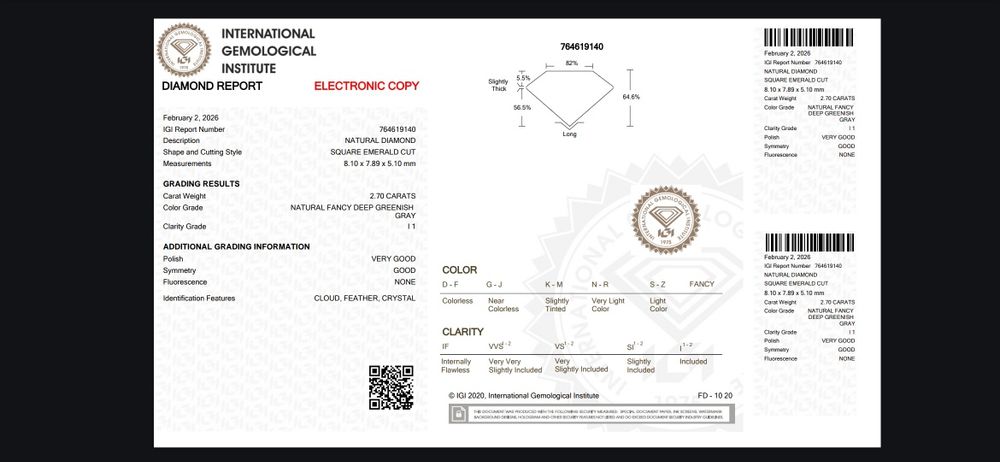 Diamant colorat natural 2.70 carate