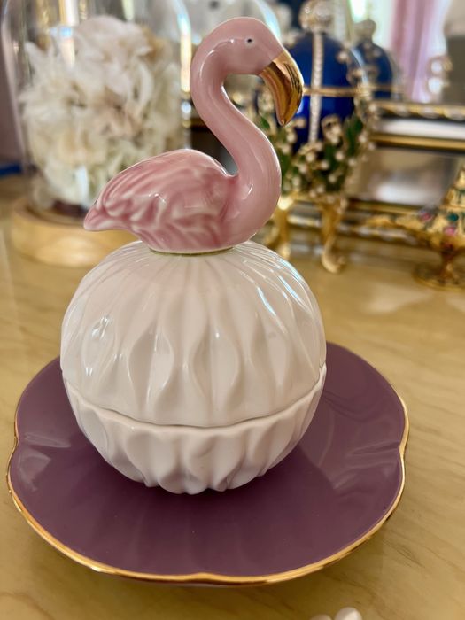 Шкатулка для украшений фламинго