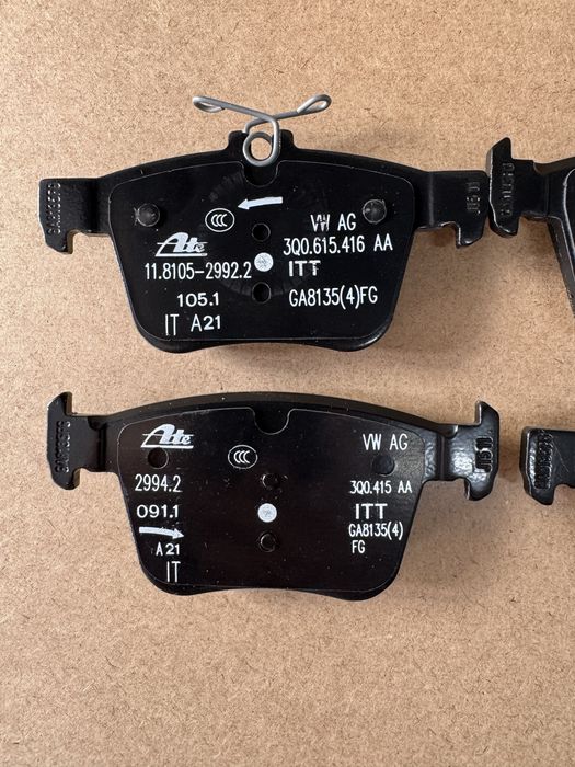 Set Placute Frana Spate Originale VW ATE OEM Noi 3Q0615416AA  3Q0698451