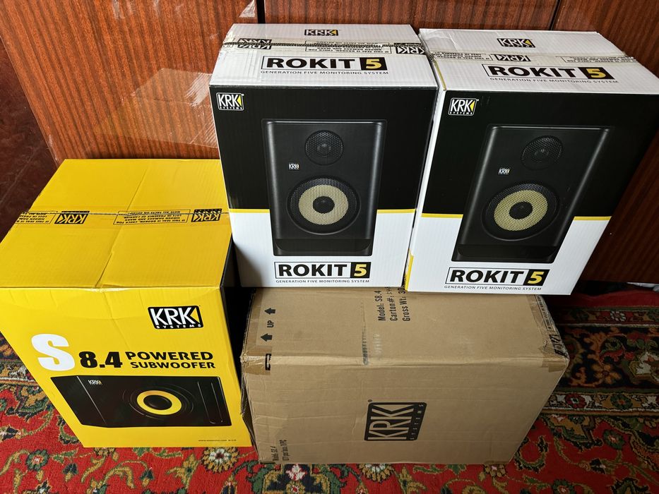 KRK Rokit RP5 G5 + KRK S8 Active Studio Subwoofer