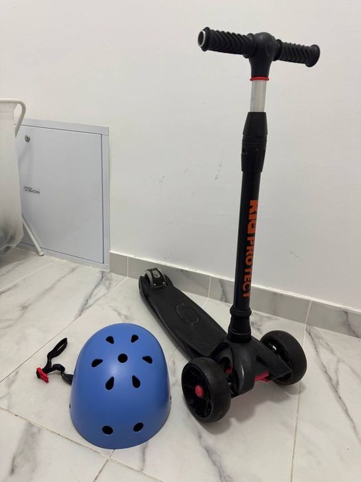 trotinetă pentru copii KidProtect + Casca protectie 3-7 ani